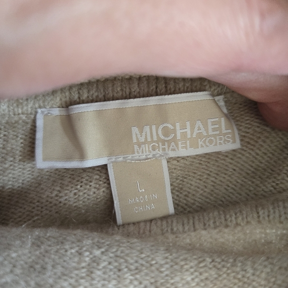 Michael by MK merino wool baby alpaca blend turtle neck cowl neck sweater sz LG - Picture 4 of 8